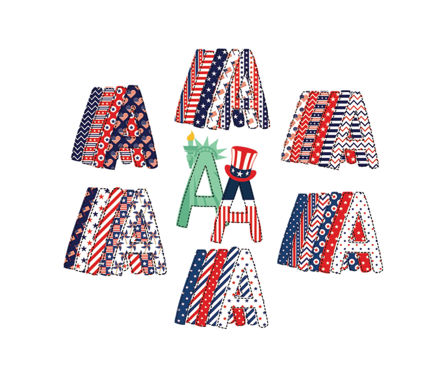 Patriotic Alpha Font