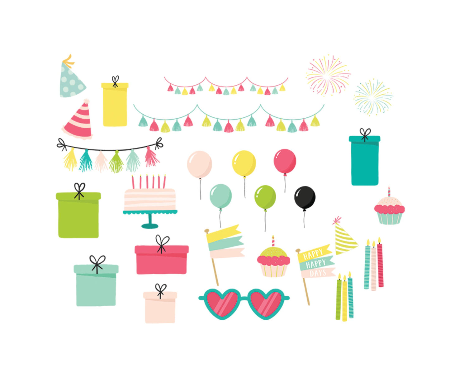 Birthday Kid Alpha Font -Pink