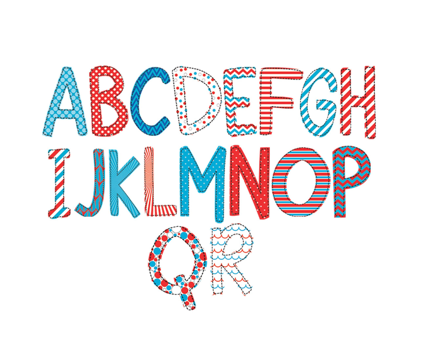 Read Across America PNG Alpha Font